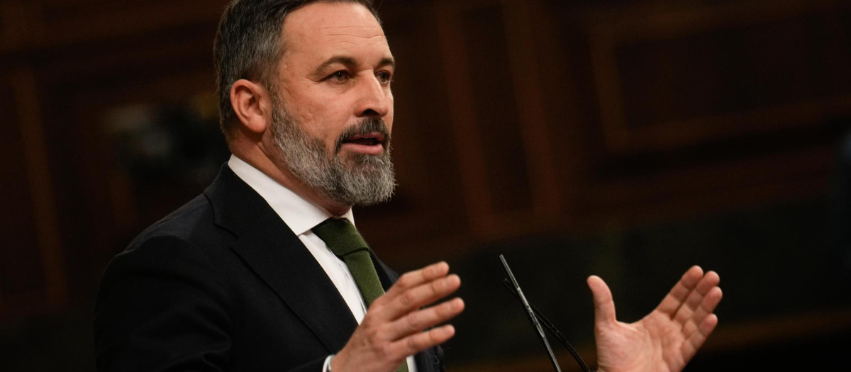 Santiago Abascal en el debate de la amnistía en el Congreso