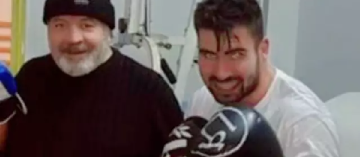 Francisco Javier Tordable, a la derecha de la imagen, boxeador fallecido en Aranda de Duero