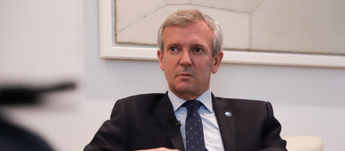 El candidato del PP en un momento de la entrevista