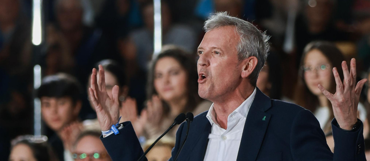 El candidato del Partido Popular de Galicia (PPdeG) a la Presidencia de la Xunta, Alfonso Rueda