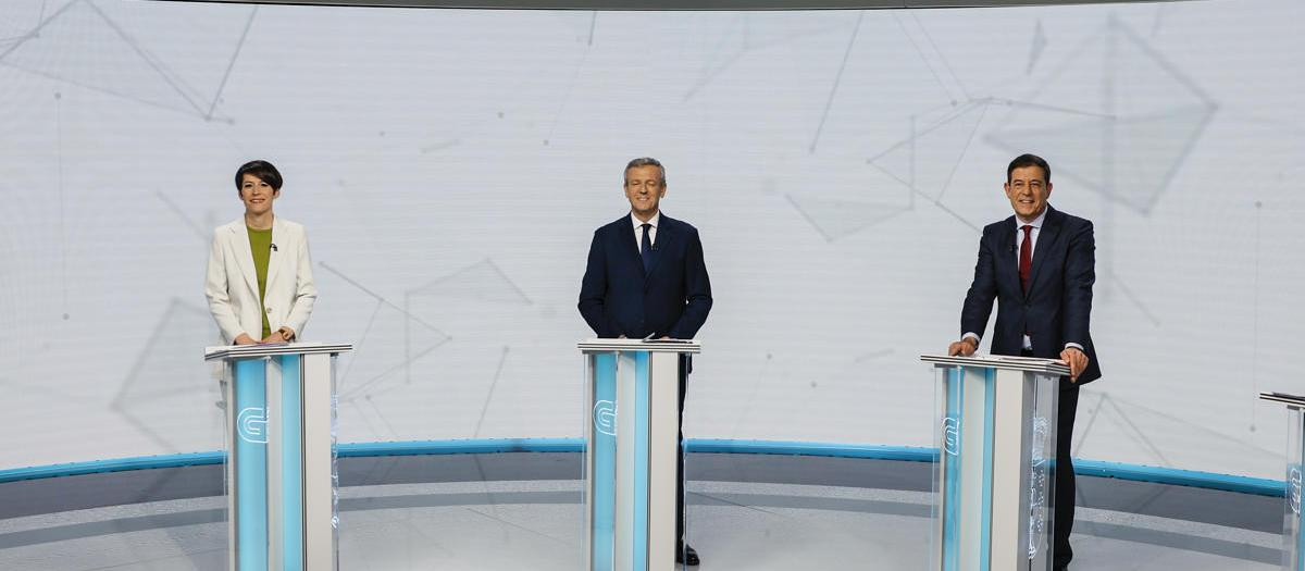 Los candidatos en el debate de la TVG