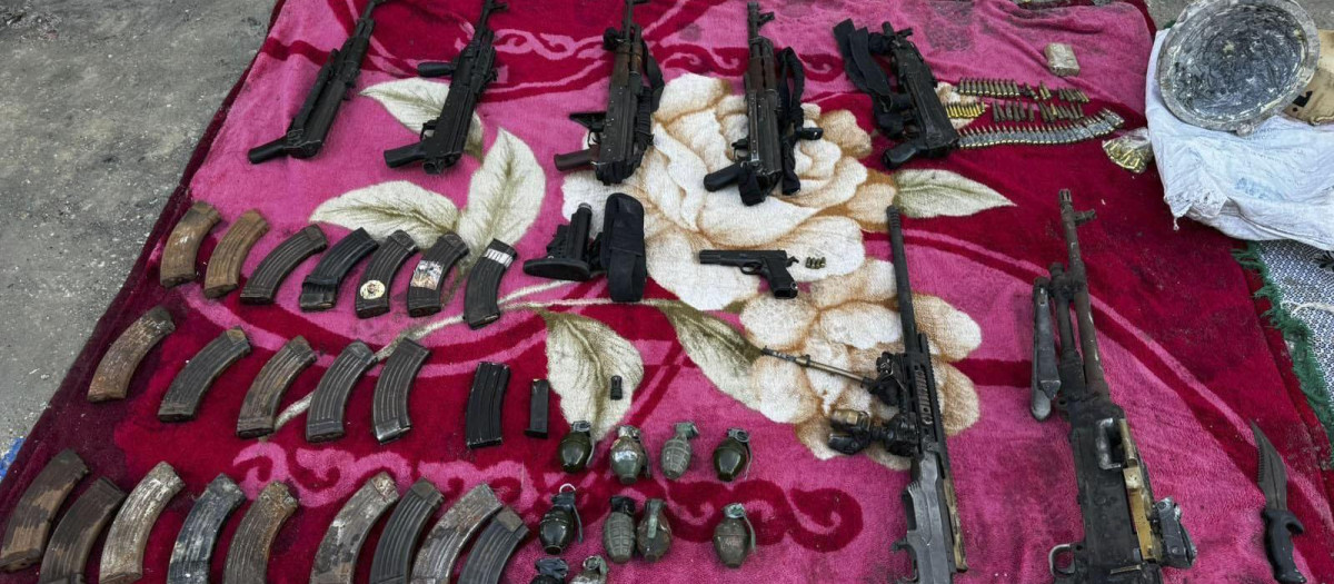 Armamento de Hamás encontrado en la sede de UNRWA en Gaza