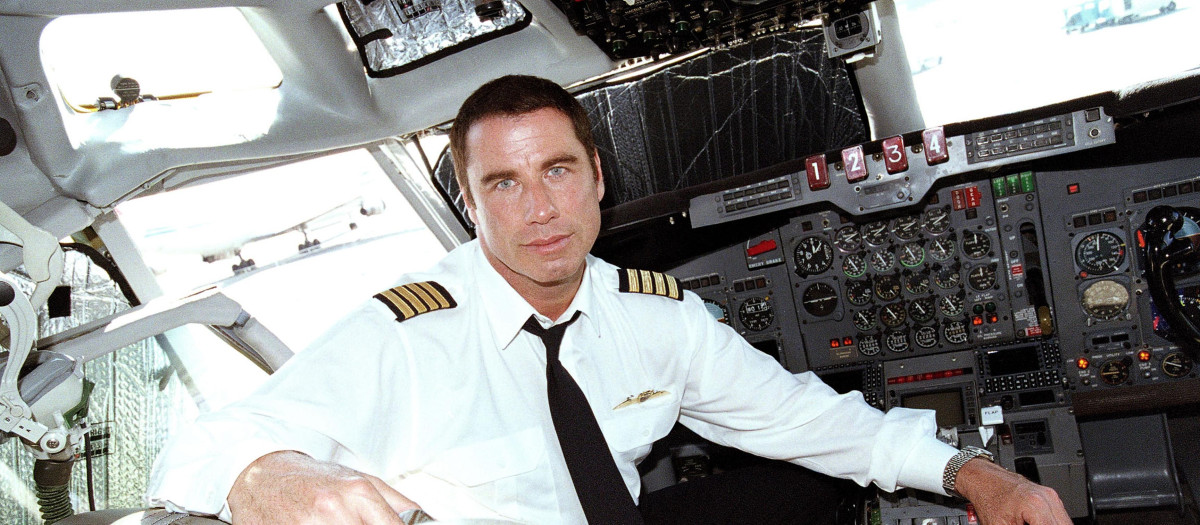 John Travolta, en un avión Boeing 747