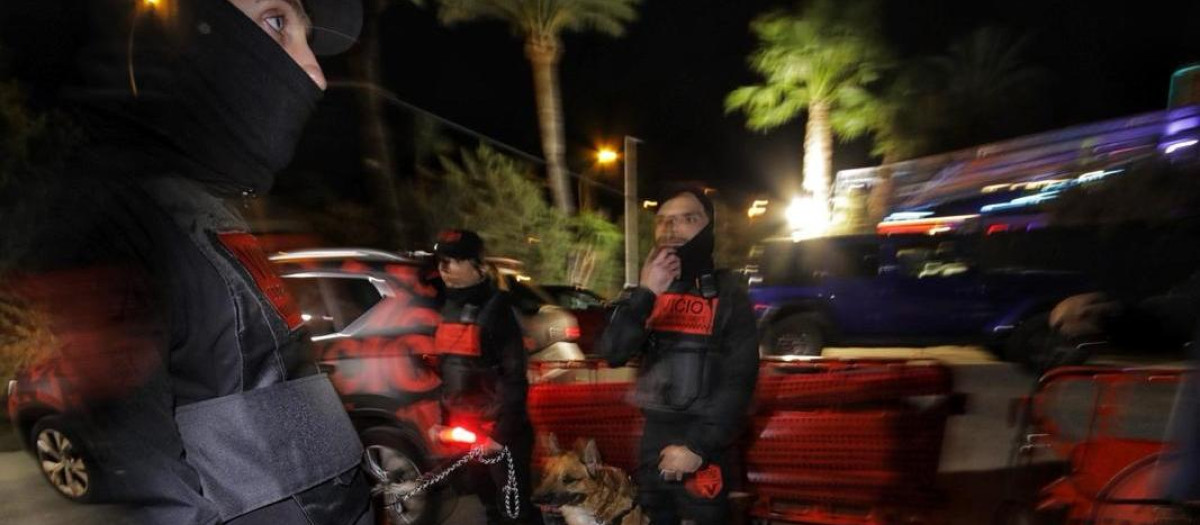 Imagen del control de policía simulado