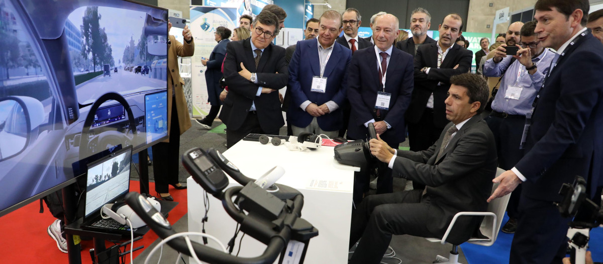 Carlos Mazón, este martes, en el eMobility Expo World Congress, en Valencia