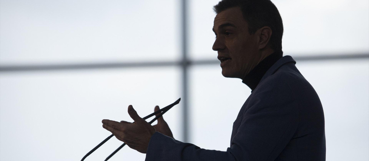 El presidente del Gobierno, Pedro Sánchez, en un mitin en Galicia, la semana pasada