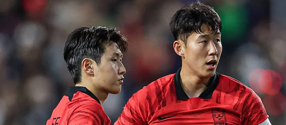 Kang-In, a la izquierda, y Son, a la derecha, son los dos mejores jugadores de Corea del Sur