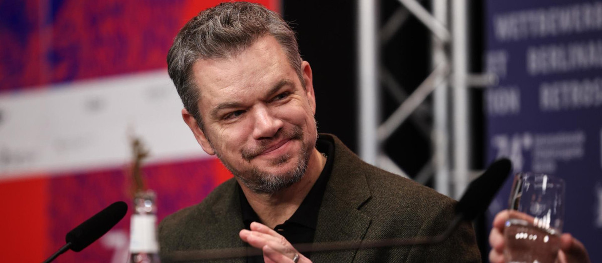 Matt Damon, durante su rueda de prensa en Berlín