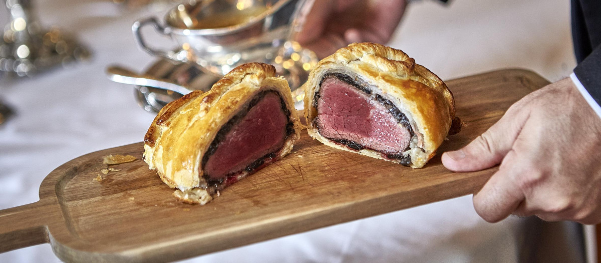 Solomillo Wellington con patatas a la inglesa