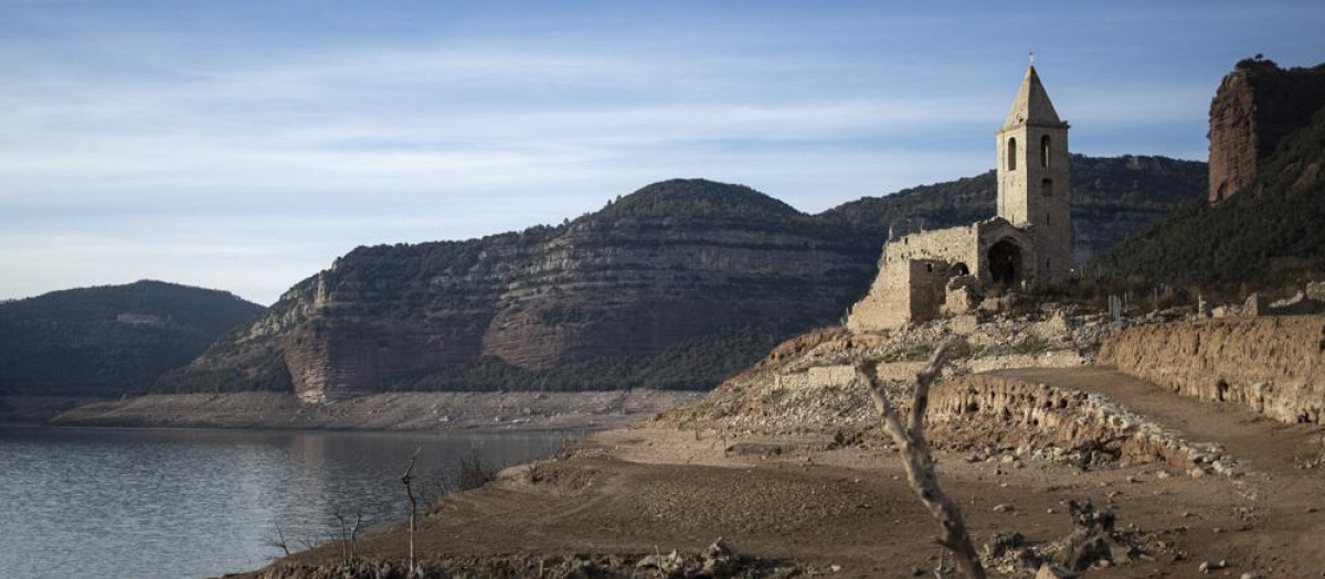 Vista del pantano de Sau, en Barcelona