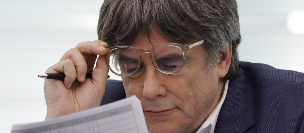 Carles Puigdemont, en el Parlamento Europeo de Estrasburgo