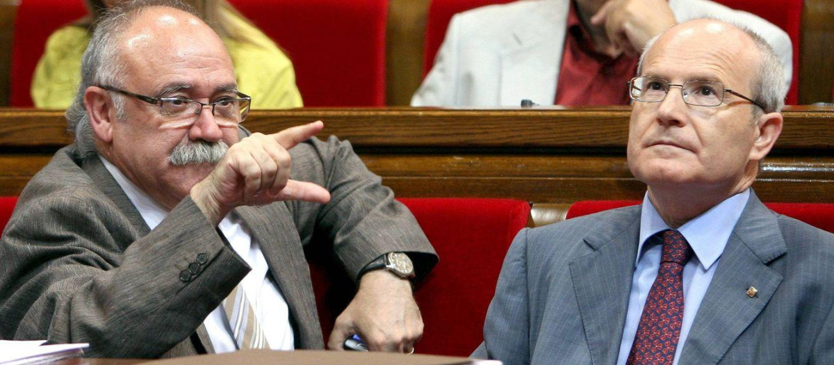 José Montilla (derecha) y Josep Lluís Carod-Rovira