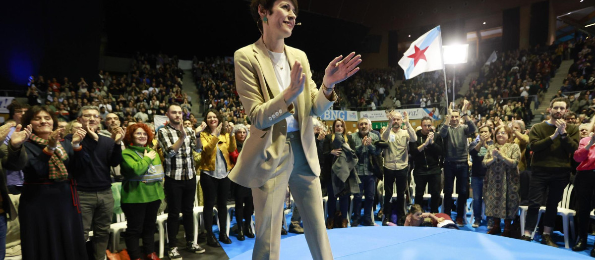 La candidata del BNG, Ana Pontón, en el cierre