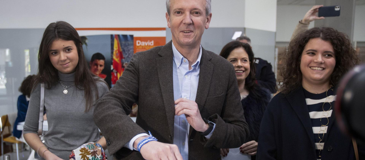 El presidente de la Xunta y candidato del PP a la reelección, Alfonso Rueda