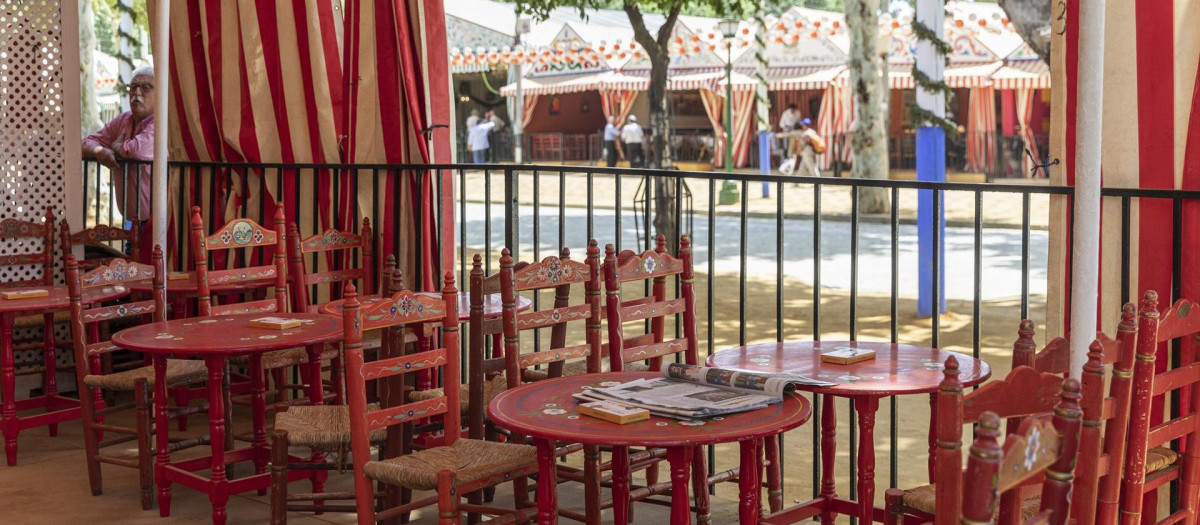 Una caseta de la Feria de Sevilla
