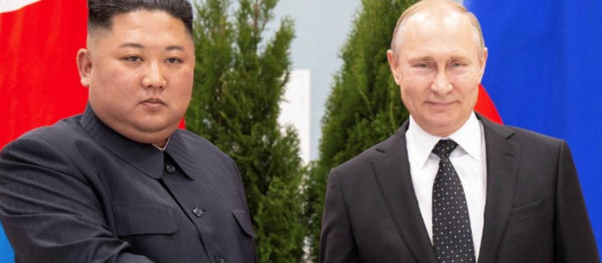 El líder norcoreano, Kim Jong-un, y el presidente de Rusia, Vladimir Putin