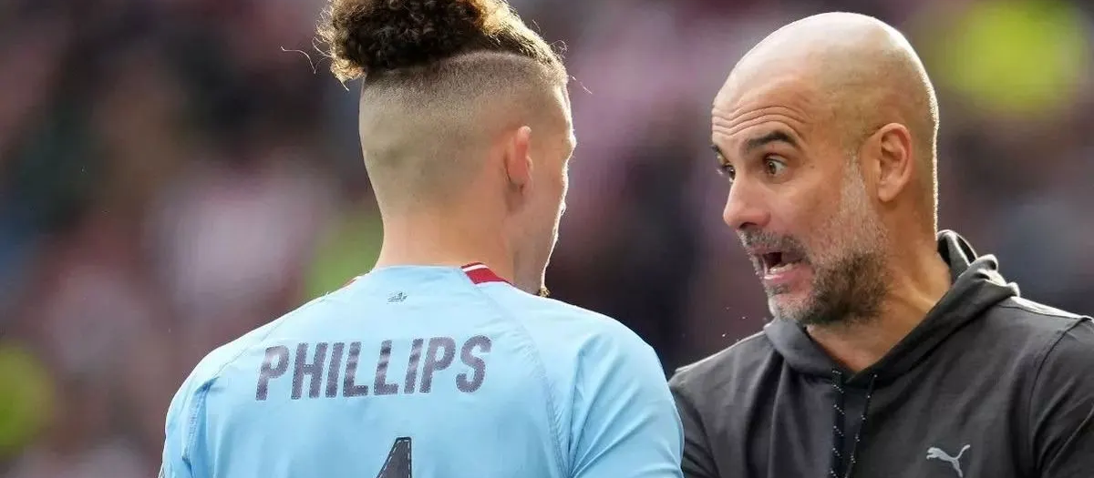 Kalvin Phillips apenas tuvo oportunidades en el Manchester City con Guardiola