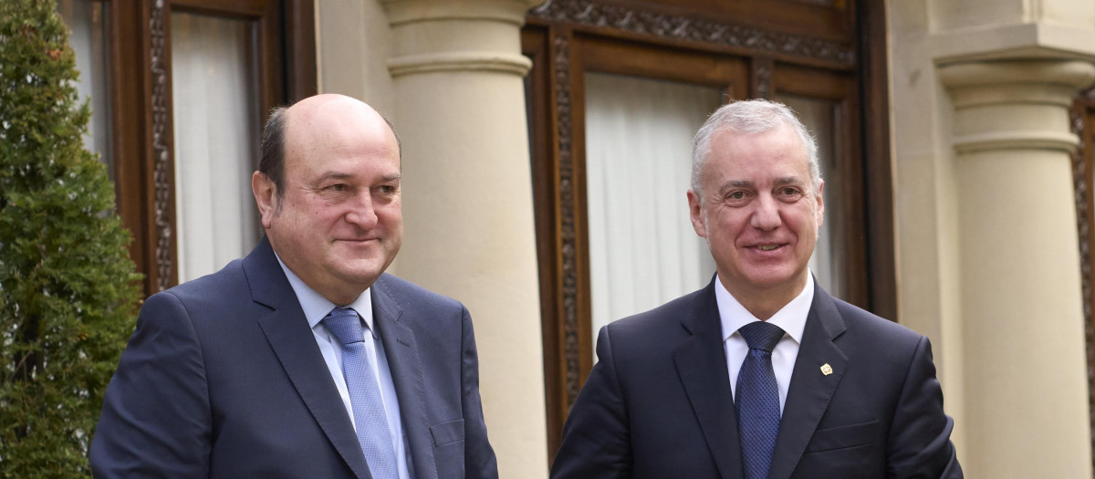 El lendakari, Íñigo Urkullu, y el presidente del PNV, Andoni Ortuzar