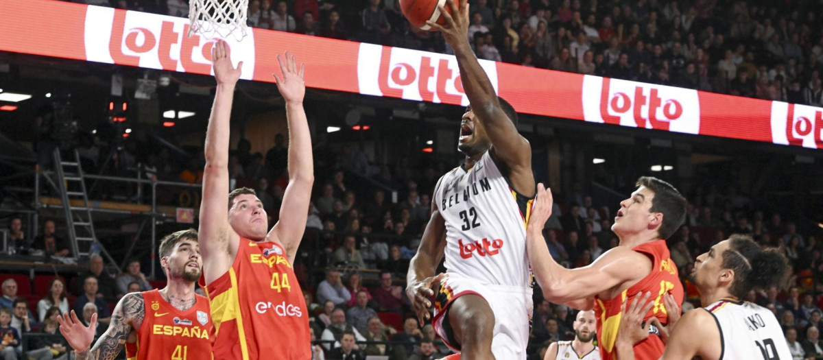 Imagen de la derrota de España en el encuentro ante Bélgica