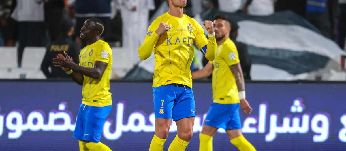 Cristiano celebra un gol con el Al-Nassr