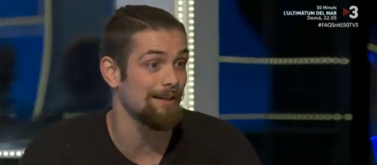 Daniel Gallardo en una entrevista en TV3