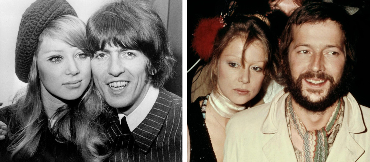 Patti Boyd, George Harrison y Eric Clapton