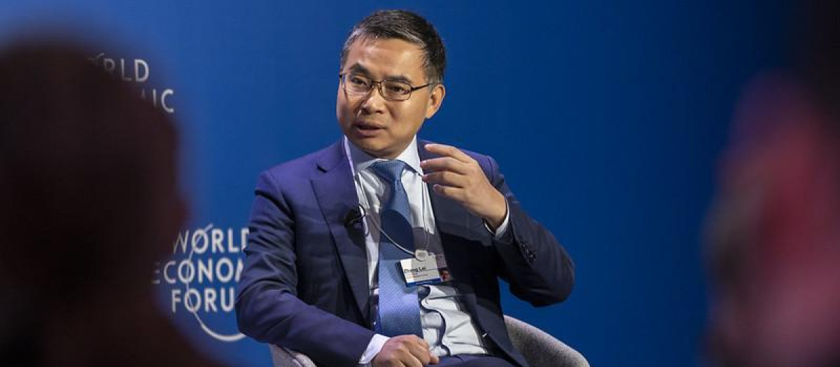 El presidente de Envision, Lei Zhang, en el Foro Económico Mundial.