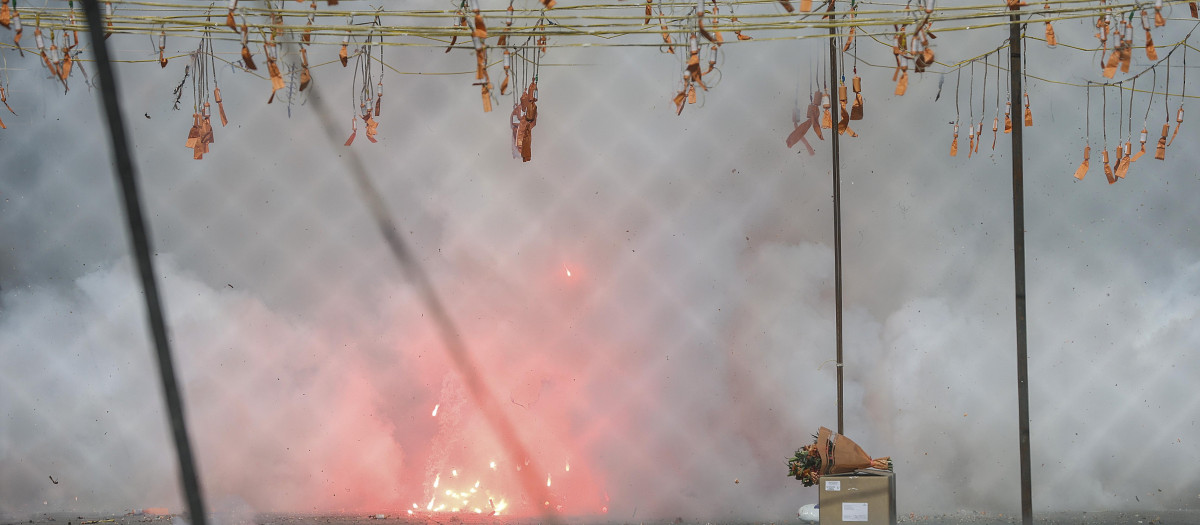Mascletà a cargo de Pirotecnia Zaragozana