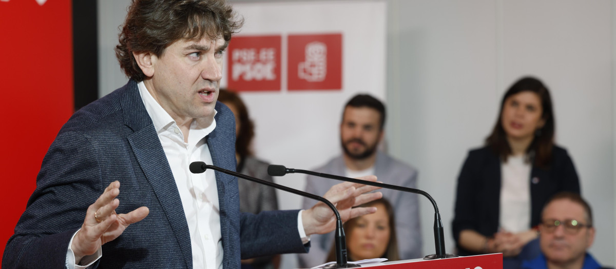 El secretario general del PSE-EE y candidato a lendakari, Eneko Andueza