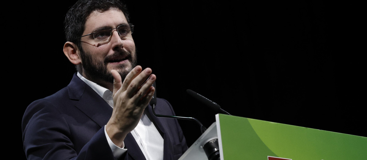 El vicepresidente de Aragón Alejandro Nolasco, durante un acto
