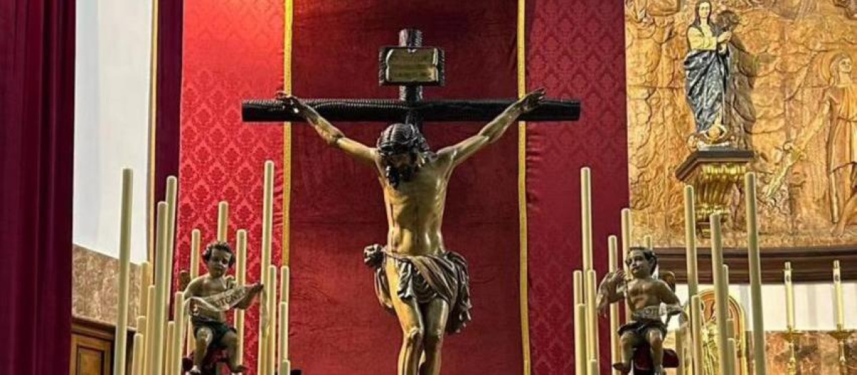 El Cristo de la Confianza expuesto en los cultos