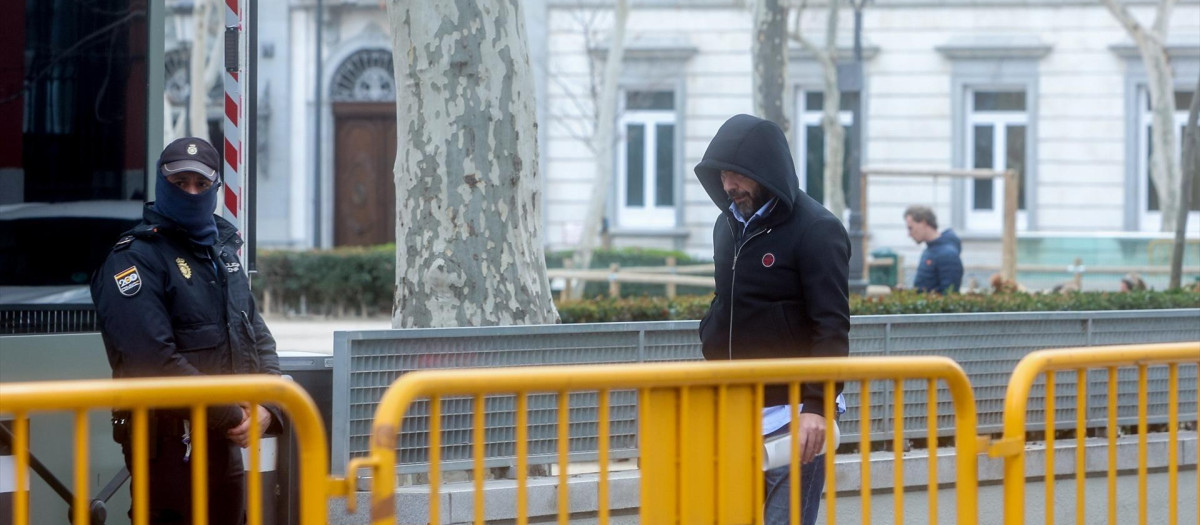 El presidente del Zamora CF, Víctor de Aldama, a su salida de la Audiencia Nacional