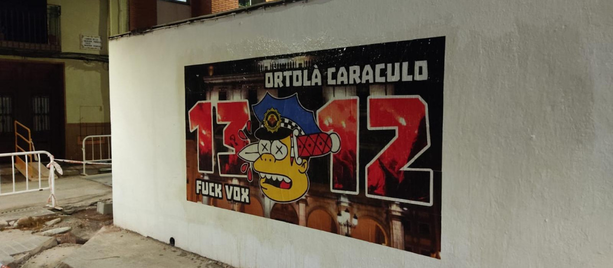 Cartel insultante y amenazante contra el concejal de Seguridad de Castellón