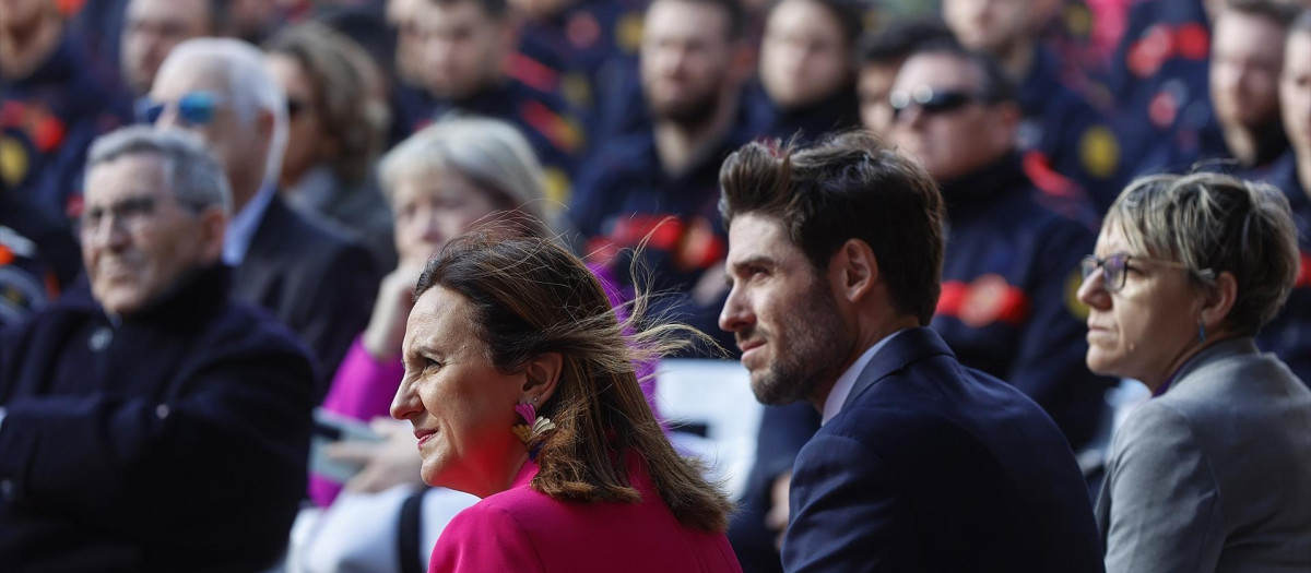 María José Catalá, junto al portavoz del equipo de gobierno en el Ayuntamiento de Valencia, Juan Carlos Caballero