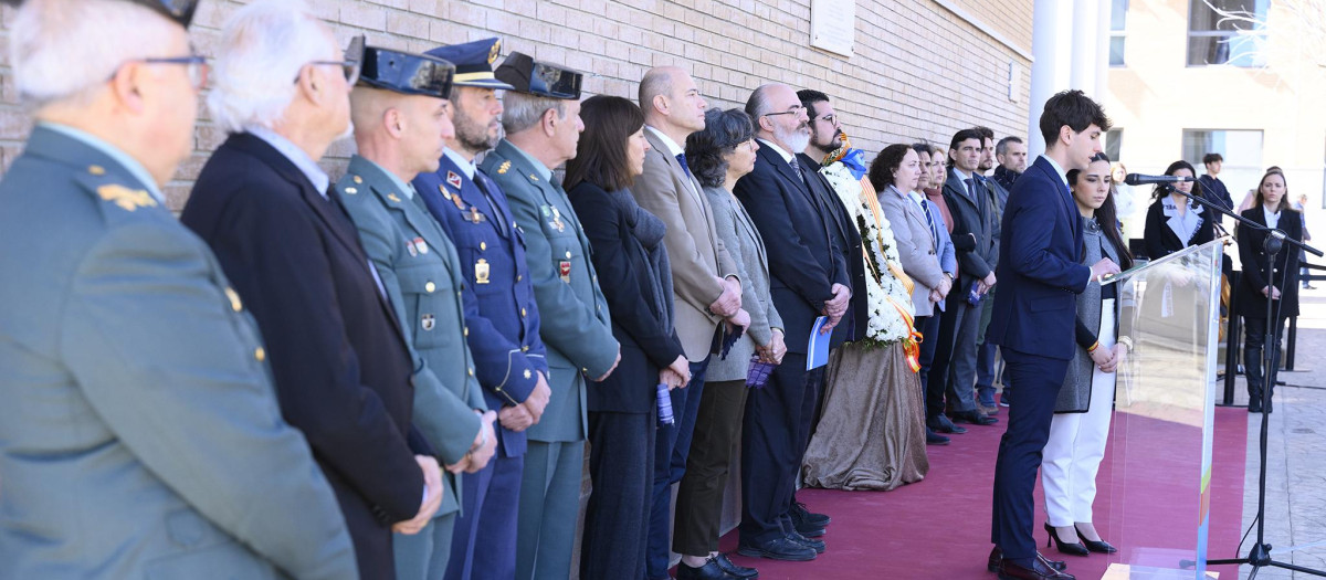 Homenaje del CEU en el campus de Alfara, en Valencia, este lunes