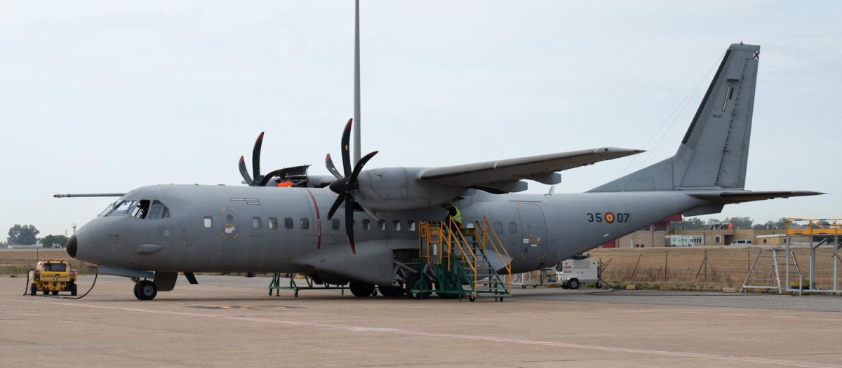 Un C295 en la factoría de Airbus San pablo Norte, de Sevilla