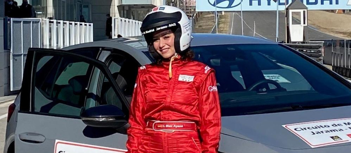 Isabel Diaz Ayuso en el circuito del Jarama