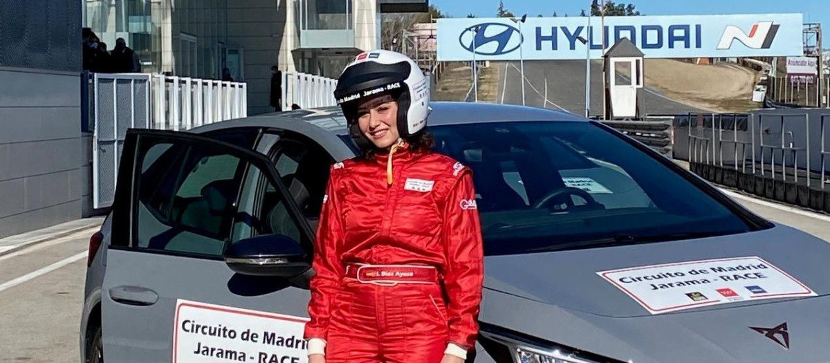 Isabel Diaz Ayuso en el circuito del Jarama