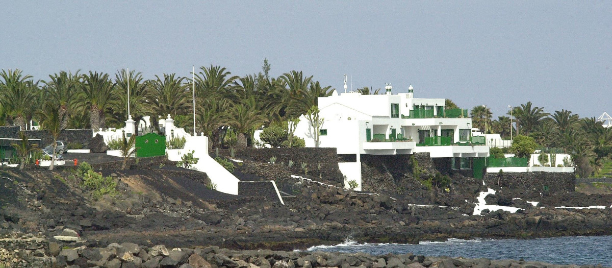 Palacio de La Mareta, en Lanzarote. Fue un regalo del Rey Hussein de Jordania a Don Juan Carlos que ahora disfruta Sánchez