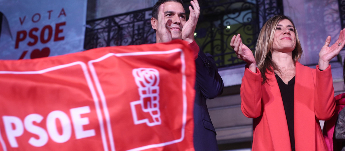 Pedro Sánchez y su mujer, Begoña Gómez