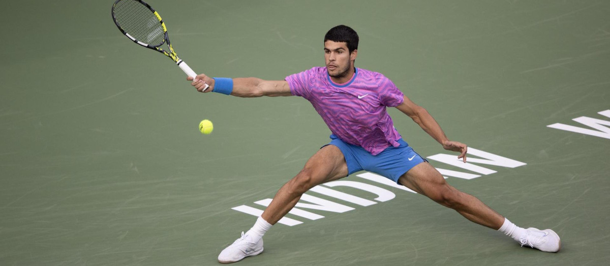 Carlos Alcaraz llega a Miami tras haber ganado el Masters 1.000 de Indian Wells