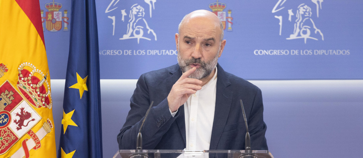 El diputado Néstor Rego, este martes en una rueda de prensa en el Congreso19 MARZO 2024;RUEDAS;CONGRESO;JUNTA
Eduardo Parra / Europa Press
19/3/2024