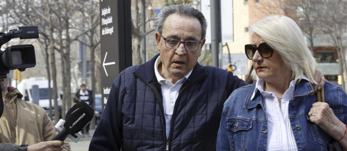 José María Enríquez Negreira a su llegada a la Ciudad de la Justicia de Barcelona