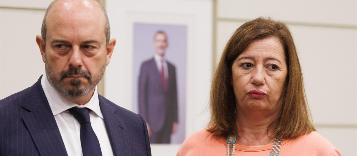 El presidente del Senado, Pedro Rollán y la presidenta del Congreso de los Diputados, Francina Armengol, en una foto de archivo