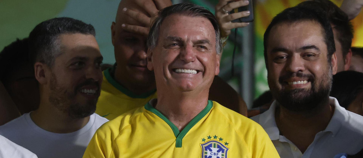 El expresidente de Brasil Jair Bolsonaro participa en un evento político el 16 de marzo de 2024, en Río de Janeiro