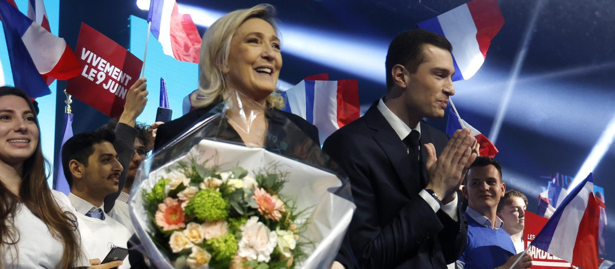 Jordan Bardella y Marine le Pen