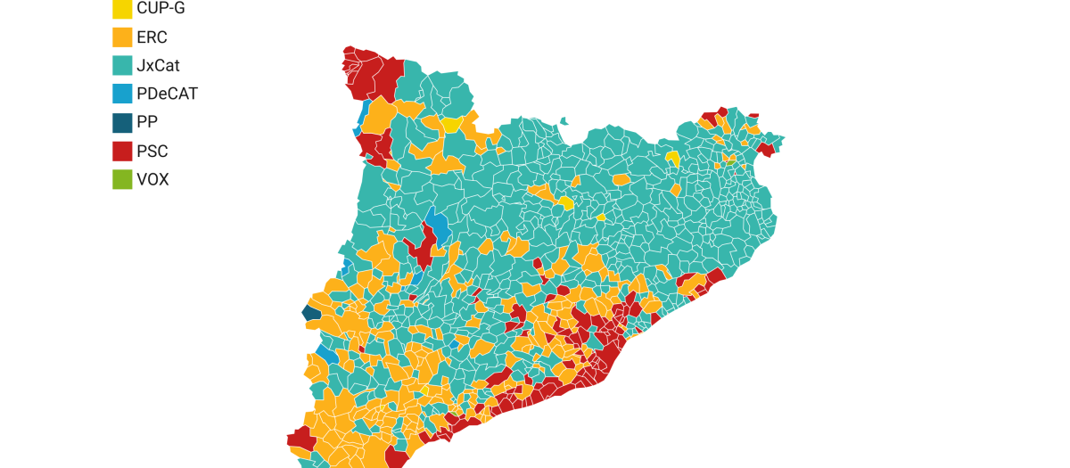 Resultados de las elecciones en Cataluña en 2021