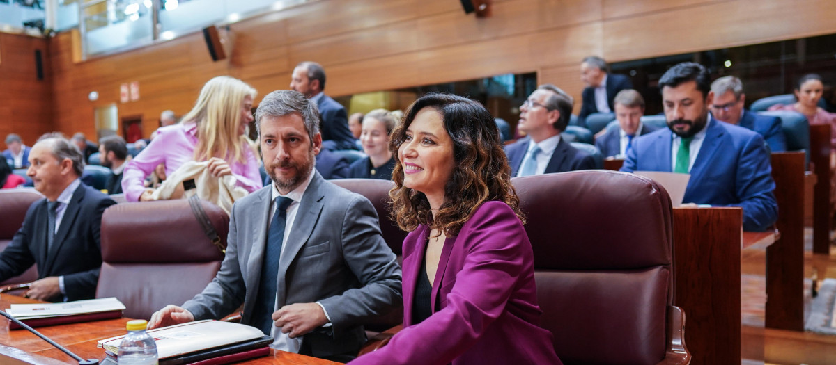 Isabel Díaz Ayuso en el Pleno de la Asamblea de Madrid