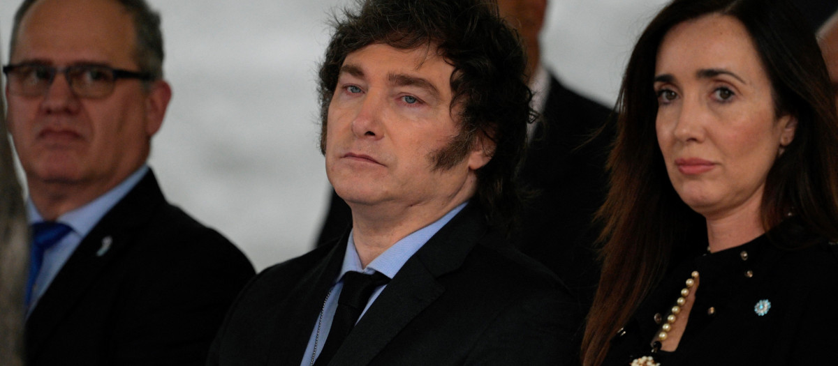 Javier Milei, presidente de Argentina y su vicepresidenta Victoria Villarruel