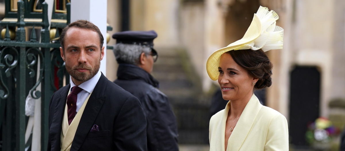Pippa and James Middleton during coronation of King Charles III in London on Saturday on May 6, 2023.